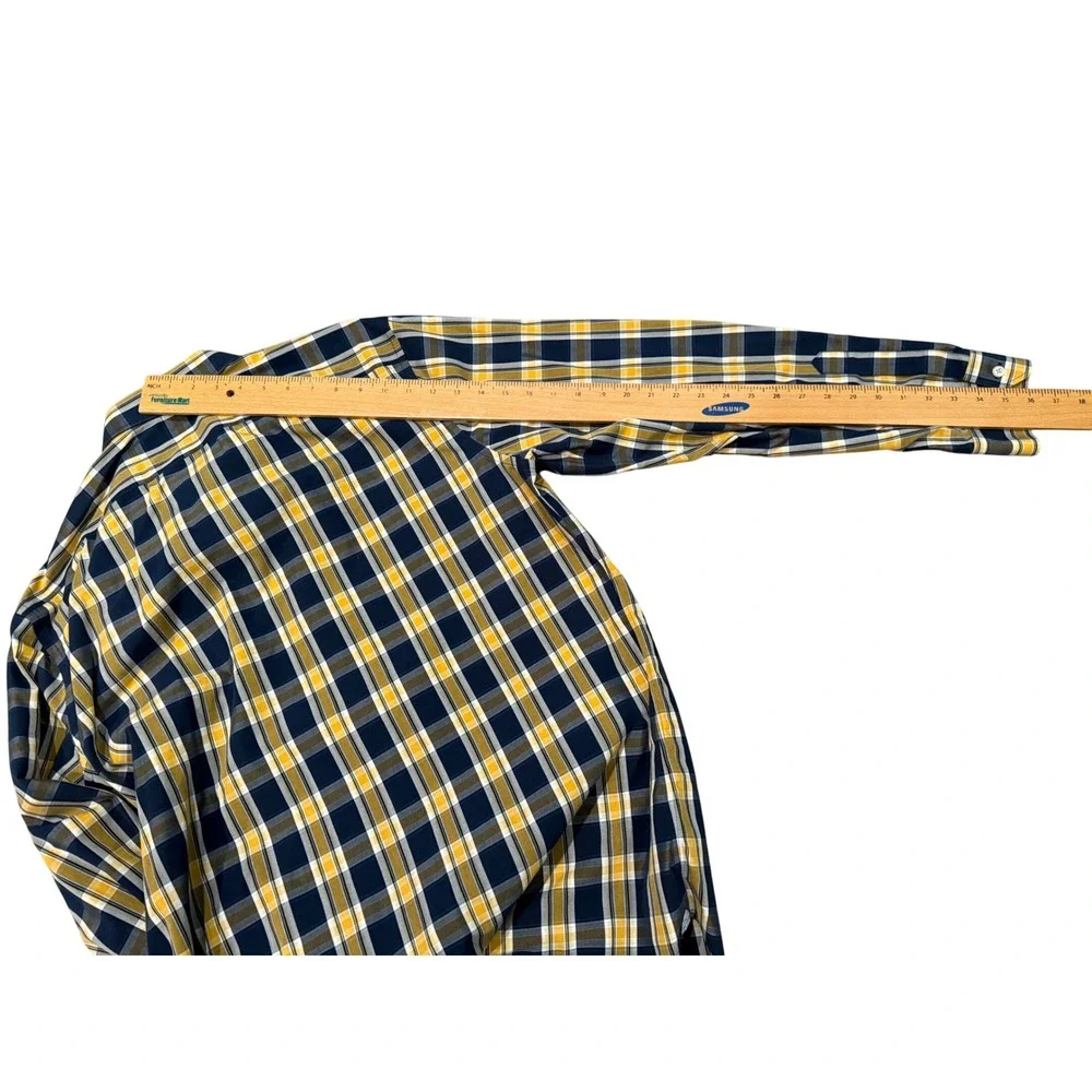 Banana Republic‎ Grant Fit Men's Non Iron Plaid Button Down Shirt XL